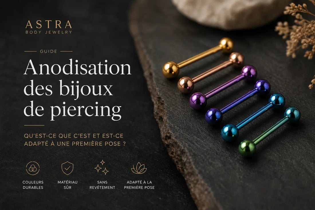 Anodisation des bijoux de piercing : qu'est-ce que c'est et est-ce adapté à une première pose ? ASTRA