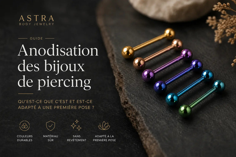 Anodisation des bijoux de piercing : qu'est-ce que c'est et est-ce adapté à une première pose ? ASTRA