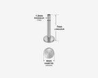 Tige Threaded Disque 4 mm ASTRA BODY JEWELRY