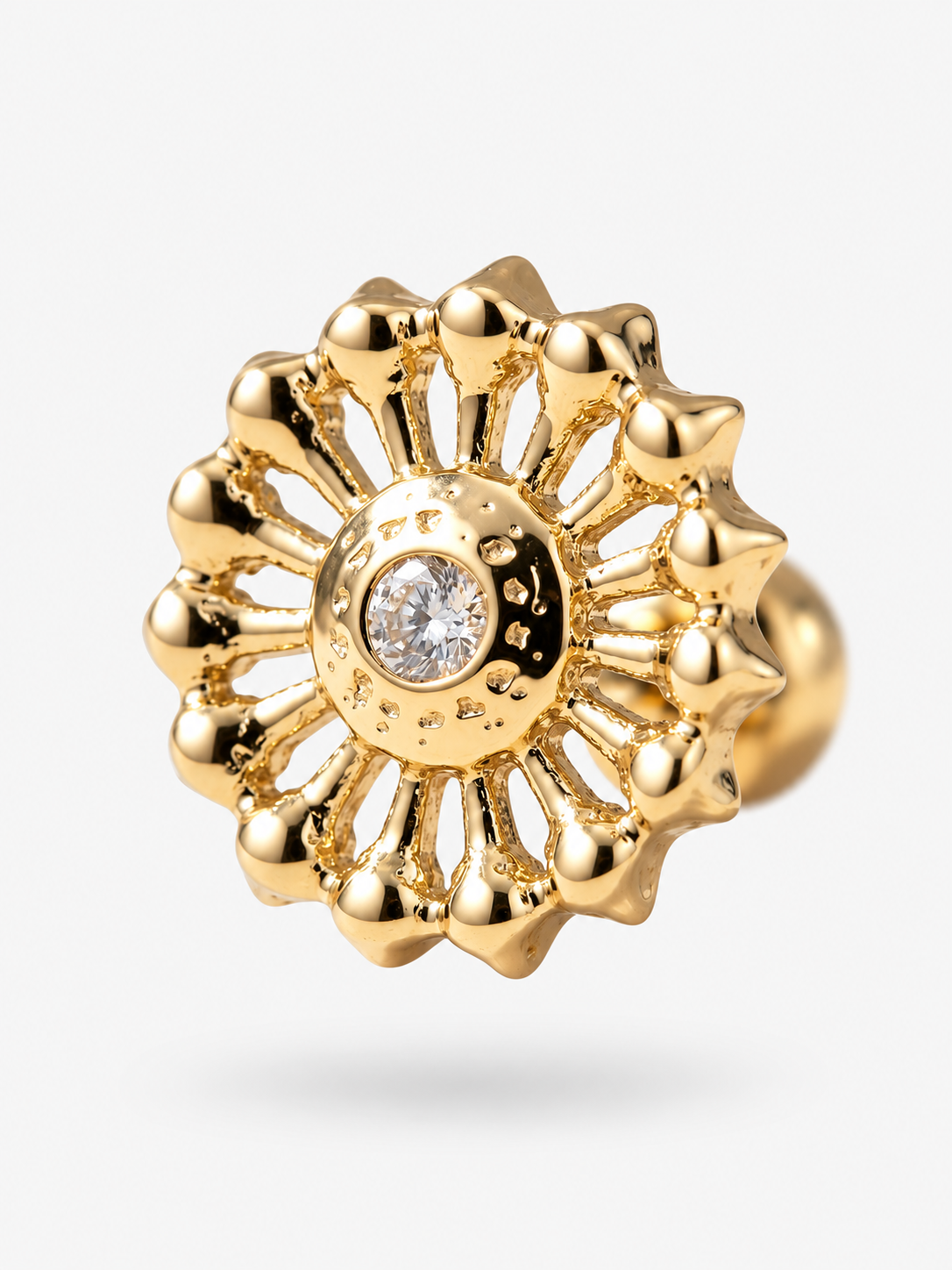 Minerva Threadless Or Massif 14K