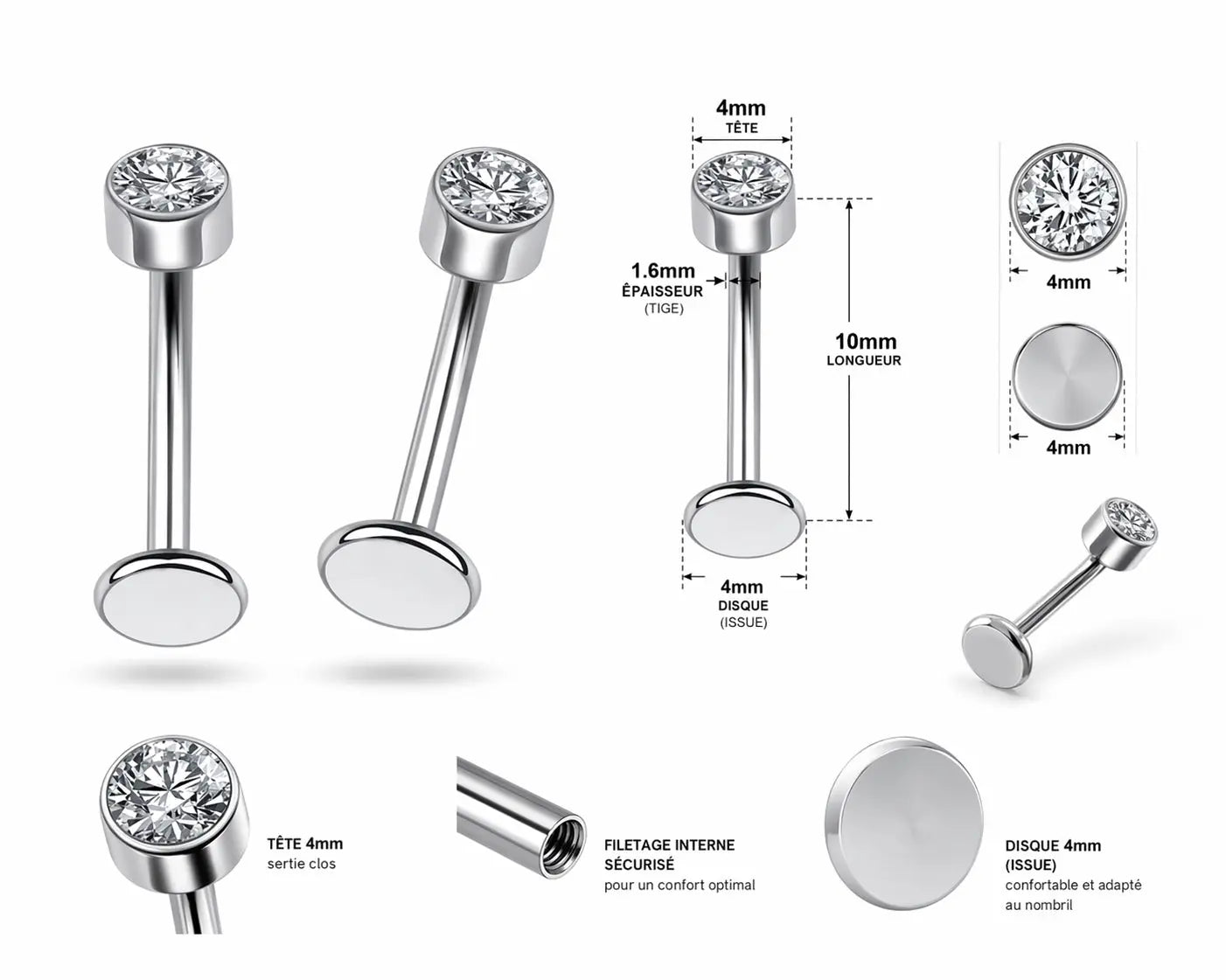Nombril flottant basic ASTRA BODY JEWELRY